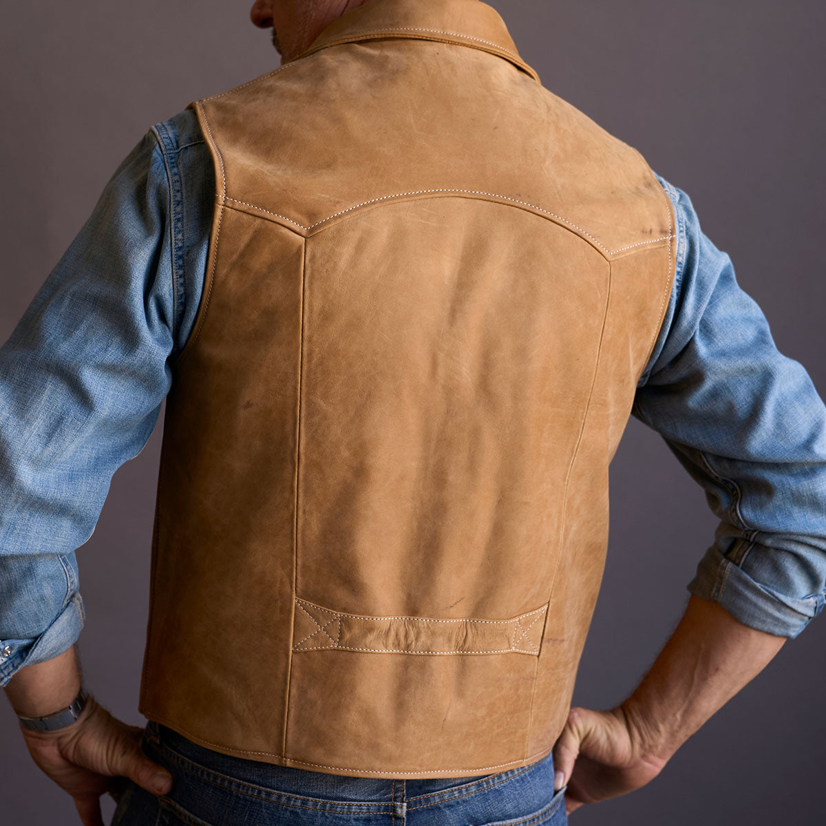 No.39 Nubuck Bison Ranchers Vest | NEW