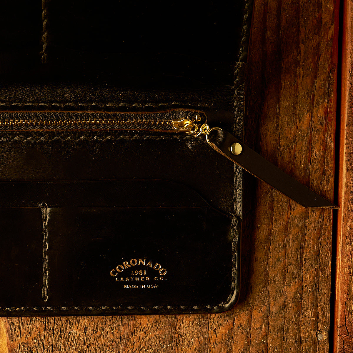 No.830 Garrison Shell & Horse Long Wallet | Black