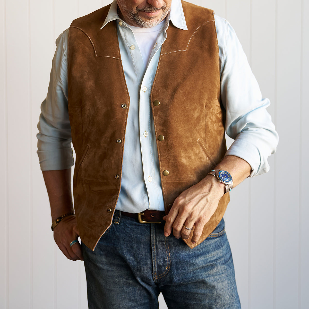 No.480 Fremont Vest | Brown Suede LE
