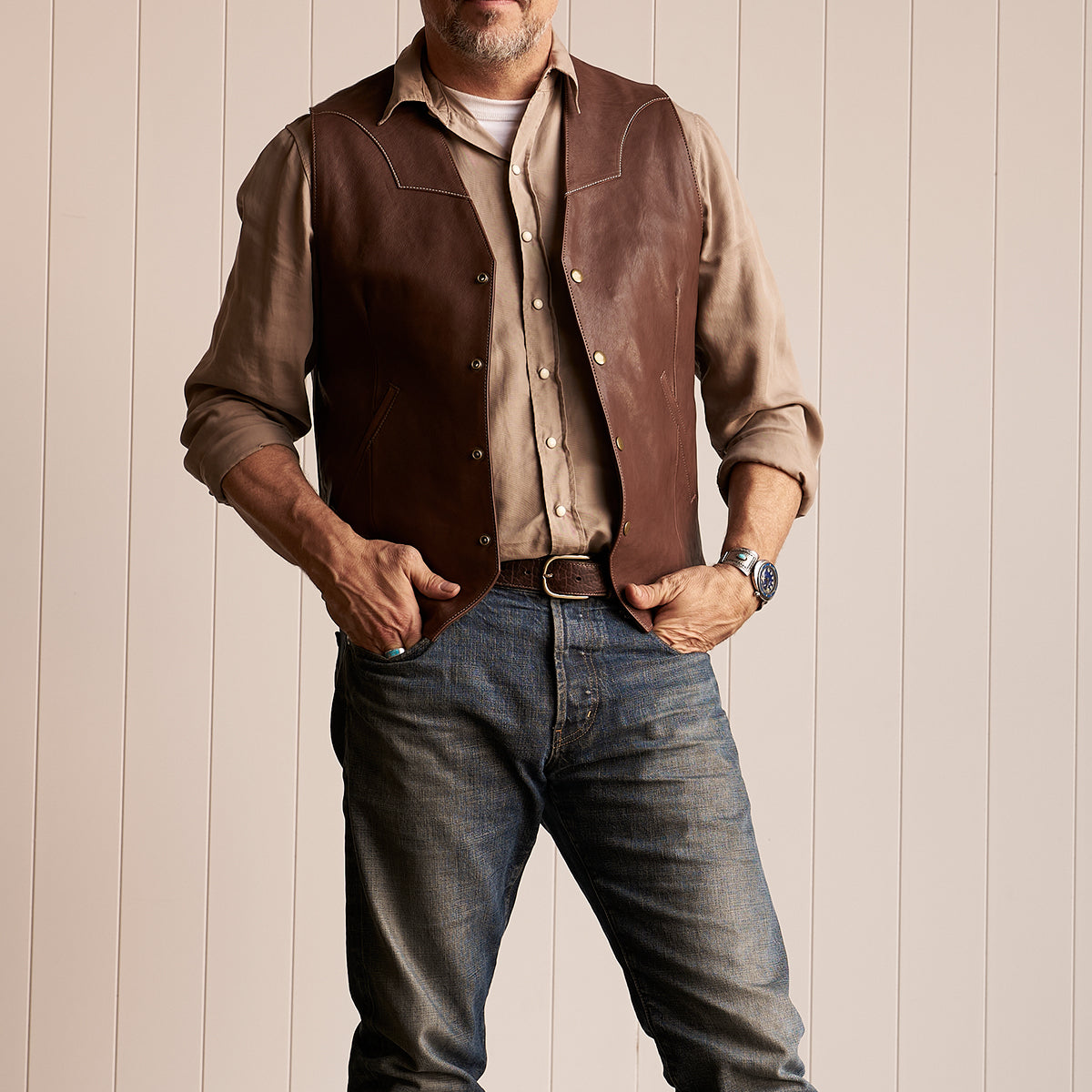 No.480 Fremont Vest | Nubuck Natural