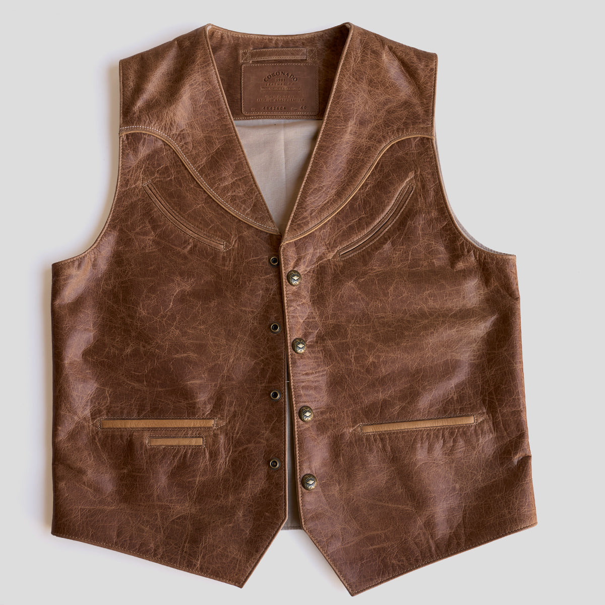 No.484 Vaquero Vest | Stagecoach Tan