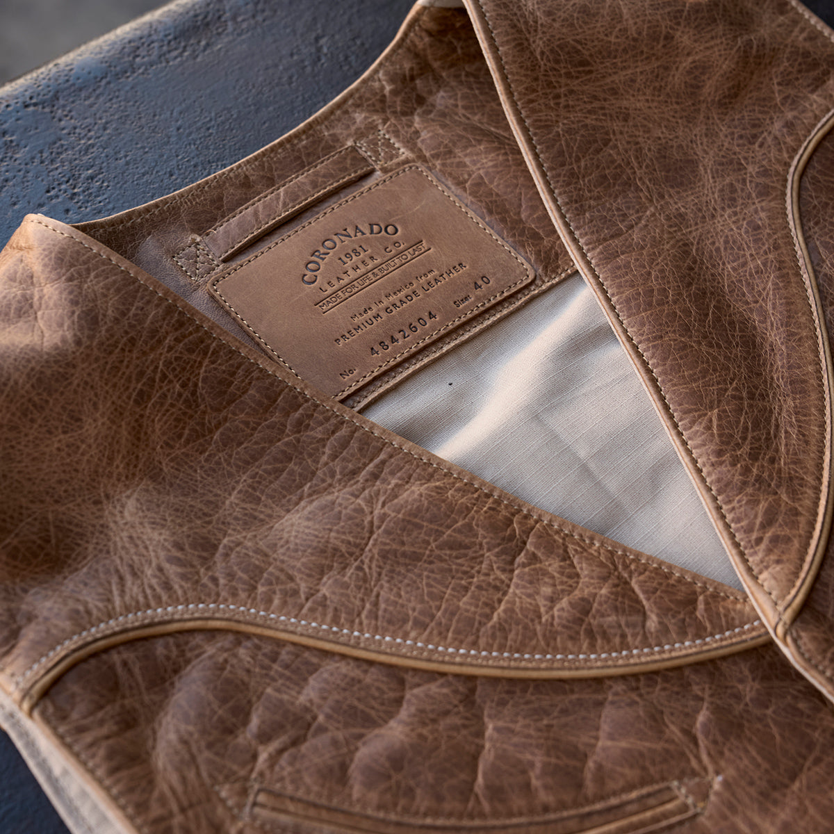 No.484 Vaquero Vest | Stagecoach Tan