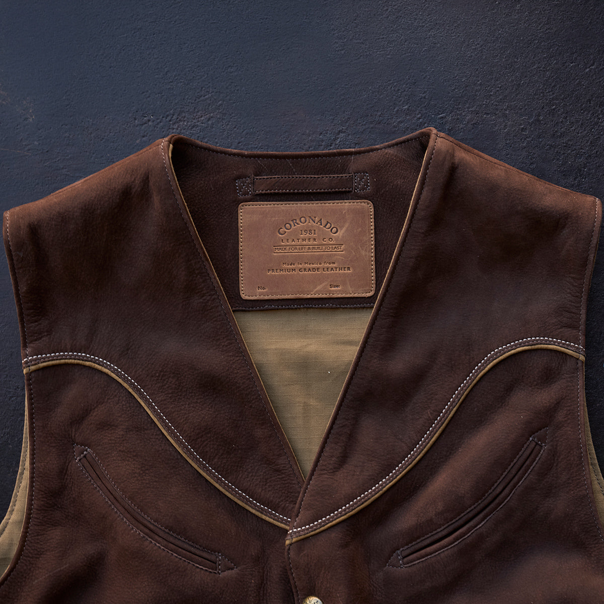 No.484 Vaquero Vest | Brown Nubuck