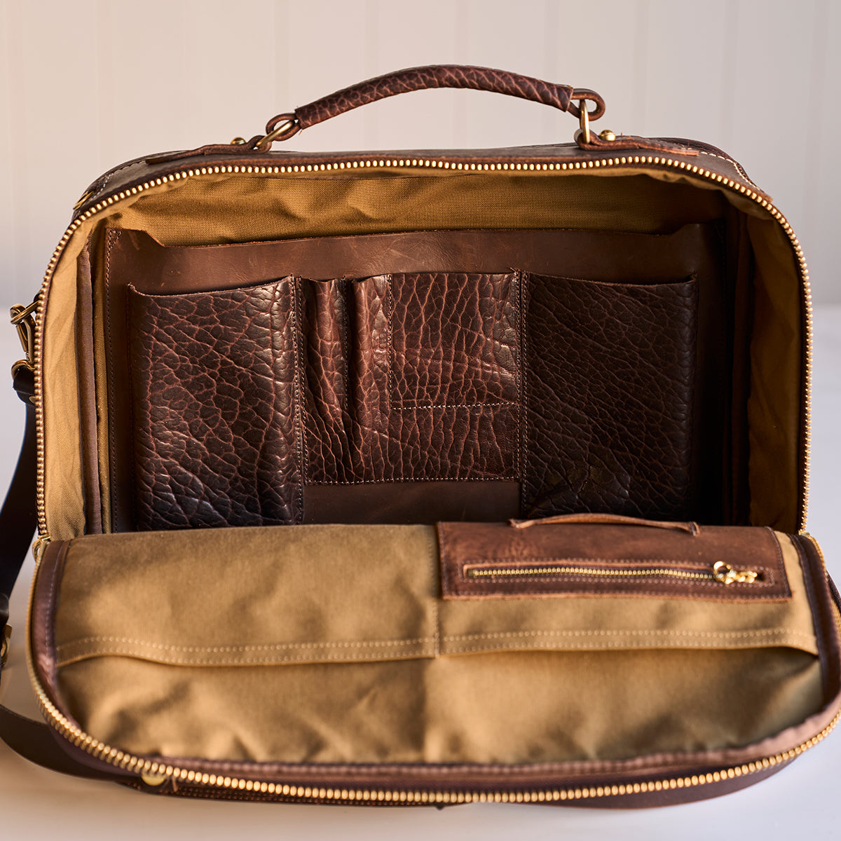 No.540 Attaché Case | LE Bison Brown