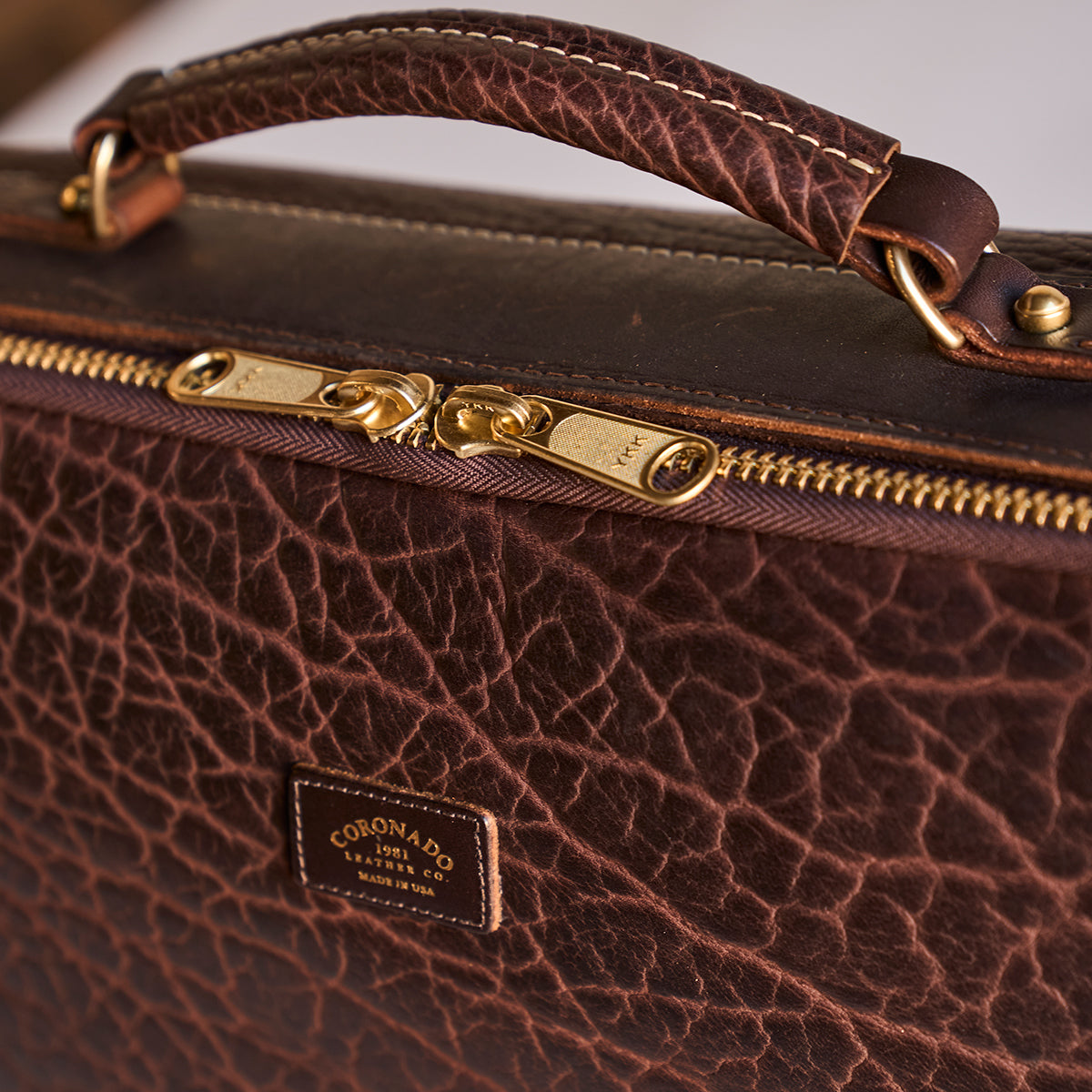 No.540 Attaché Case | LE Bison Brown