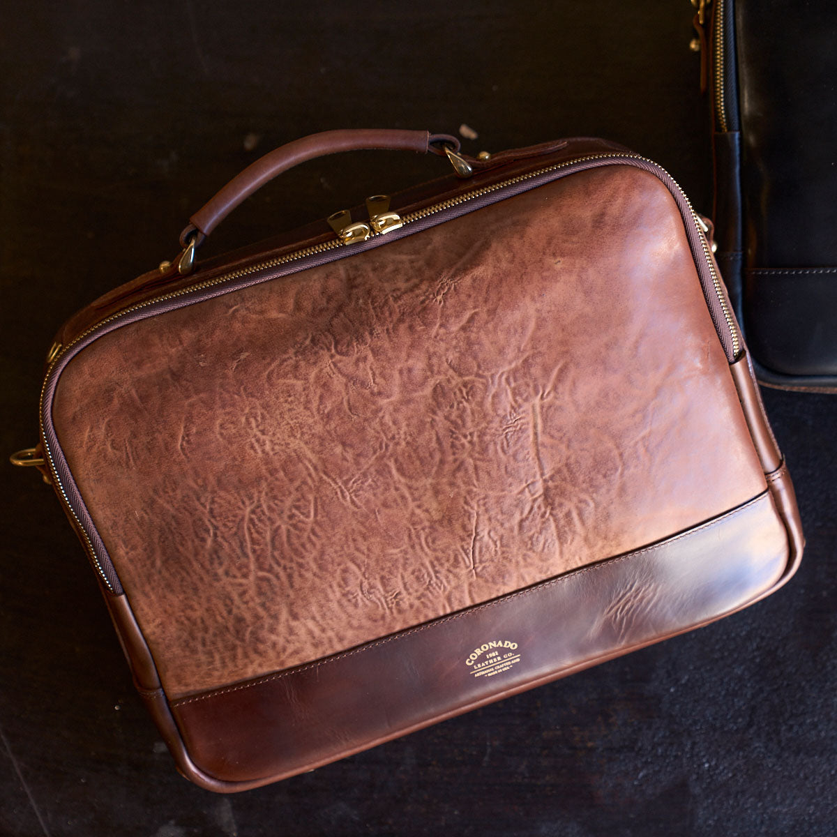 No.541 Chicago Shell Briefcase | Horween® Tumbled Bourbon Cordovan