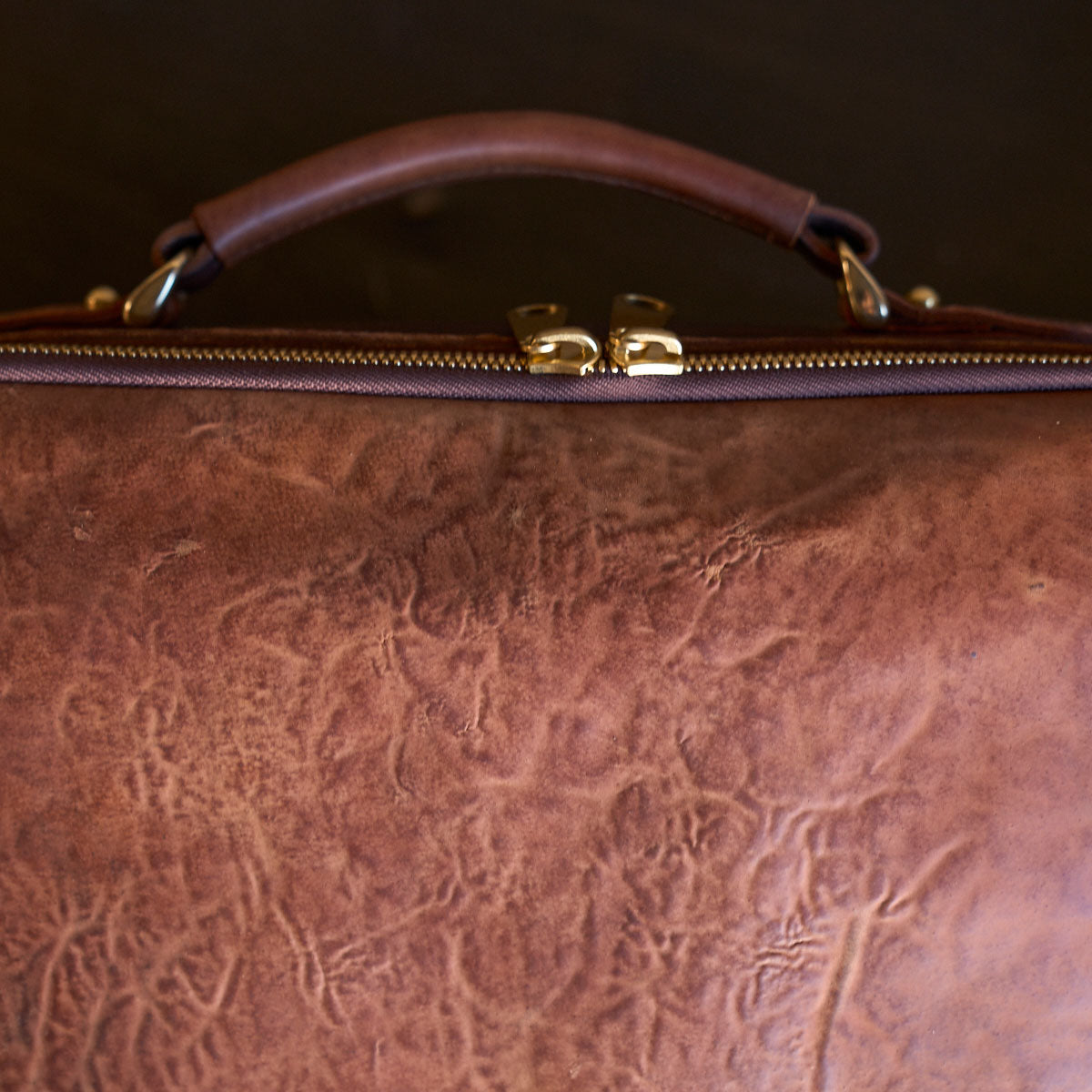 No.541 Chicago Shell Briefcase | Horween® Tumbled Bourbon Cordovan