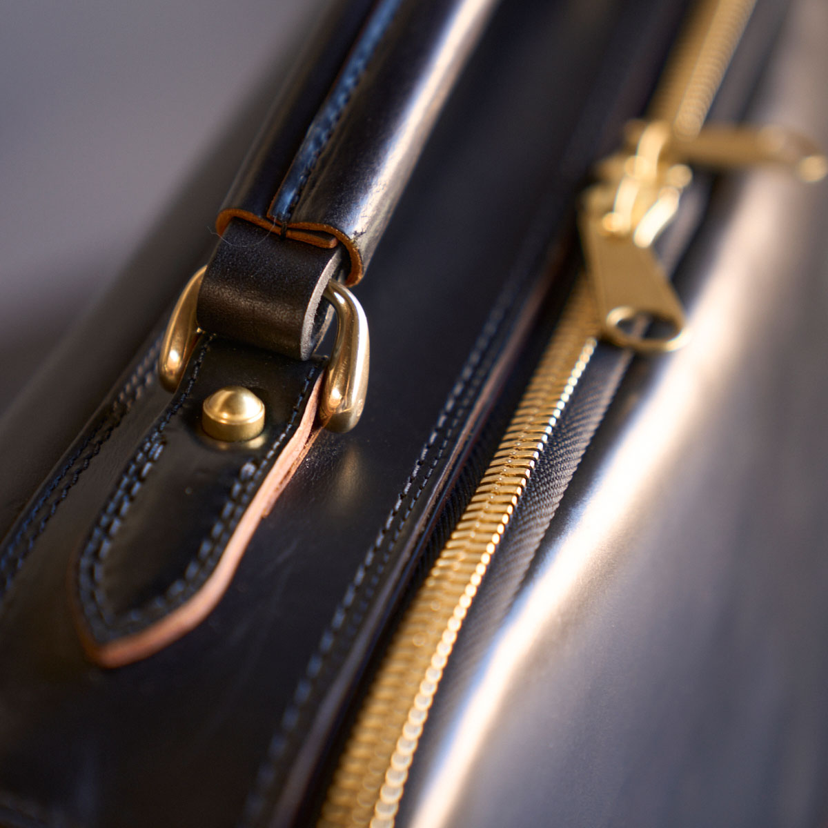 No.541 Chicago Shell Briefcase | Horween® Black Cordovan
