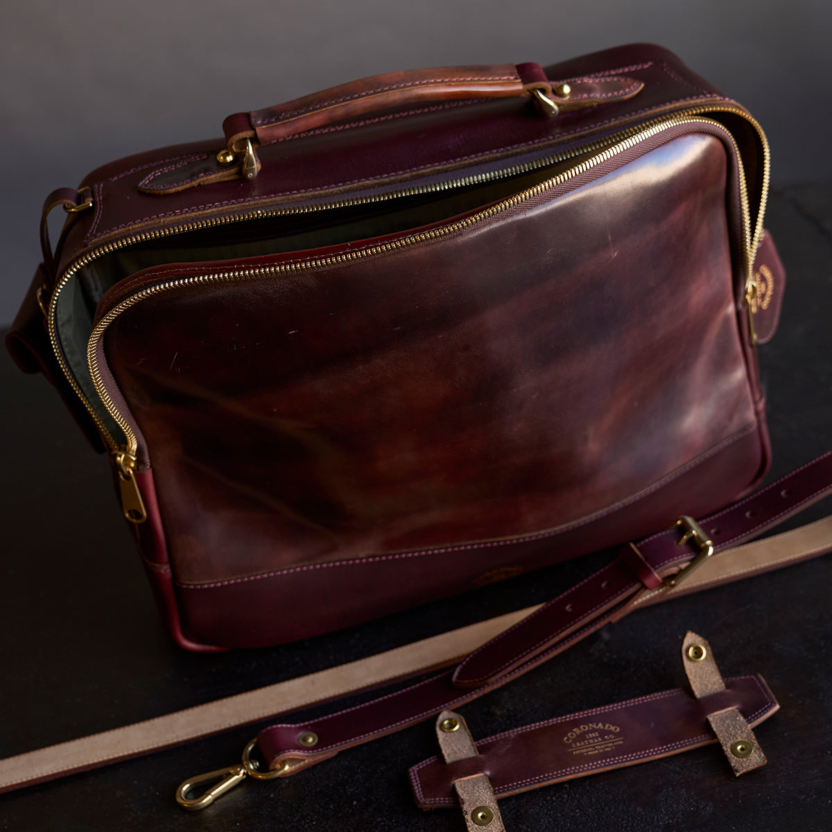 No.541 Chicago Shell Briefcase | Horween® Marbled #8 X2