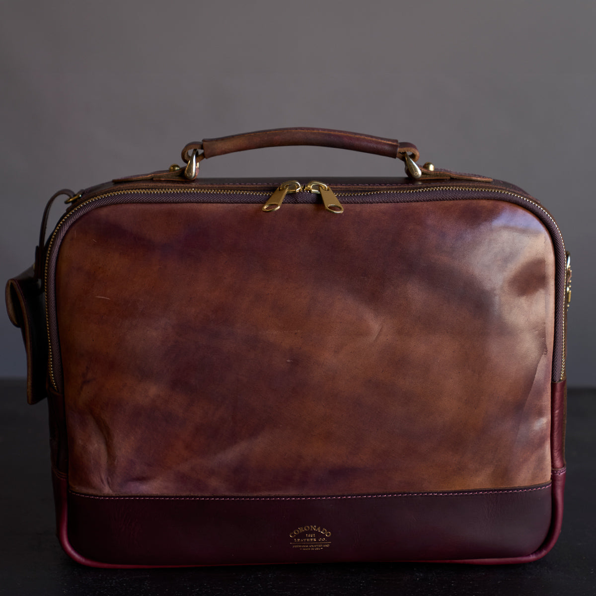 No.541 Chicago Shell Briefcase | Horween® Marbled #8 X2