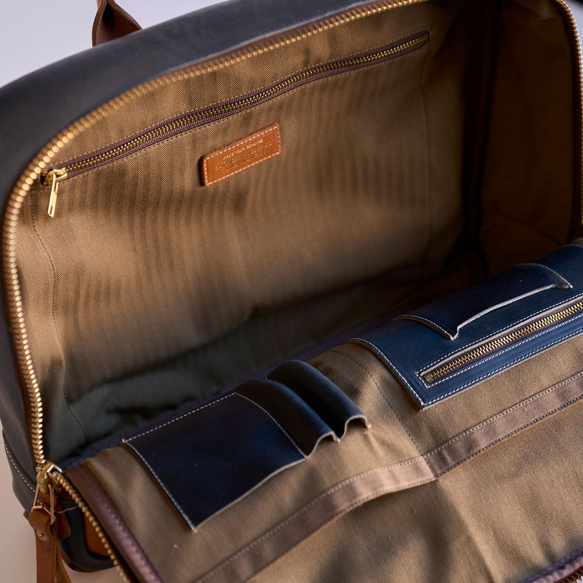 No.545 SD Briefcase | Horween® Indigo & Tan