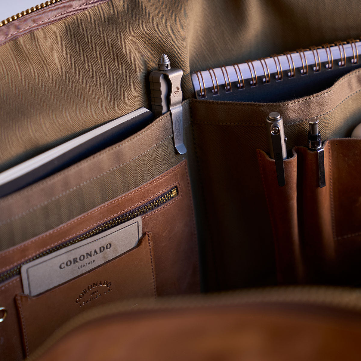 No.545 SD Briefcase | Horween® Indigo & Tan