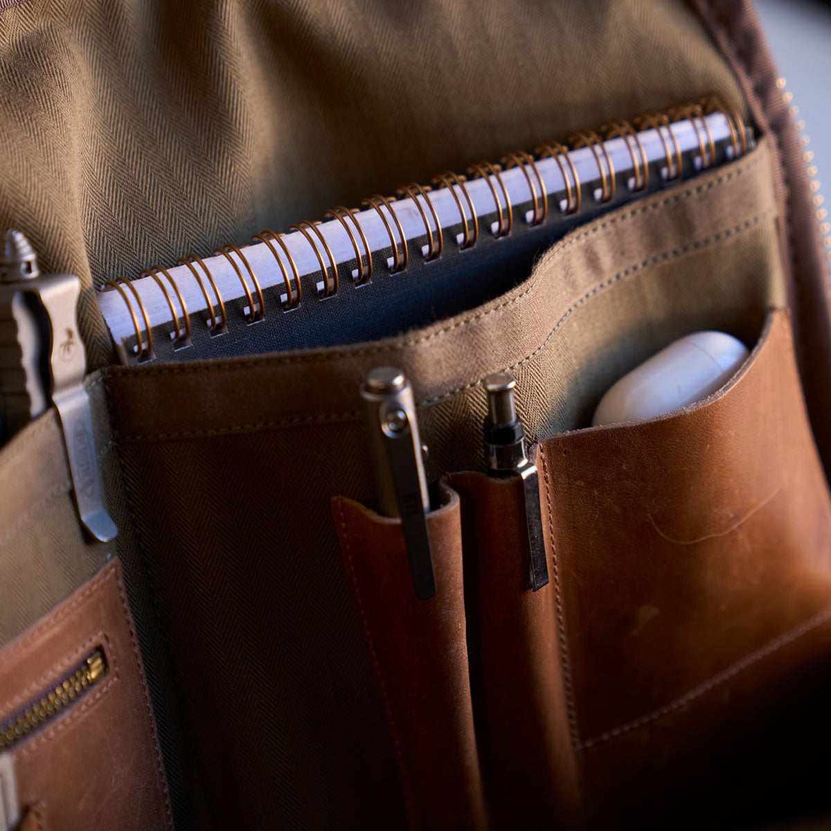 No.545 SD Briefcase | Horween® Indigo & Tan
