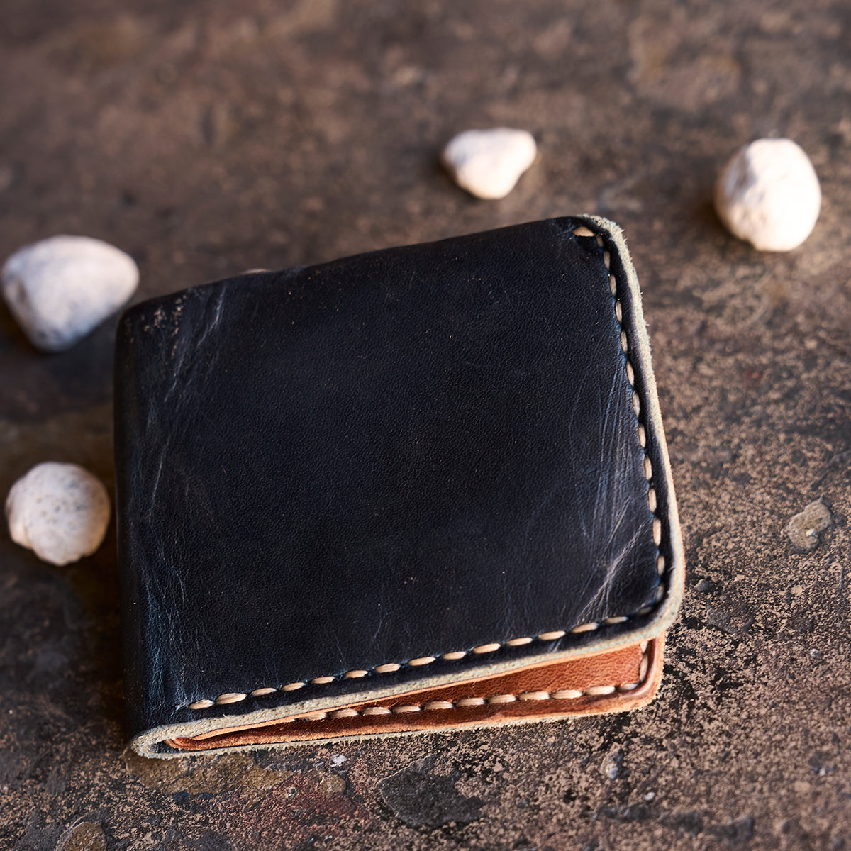 No.623 Stone-Washed Wallet | Horween® Indigo