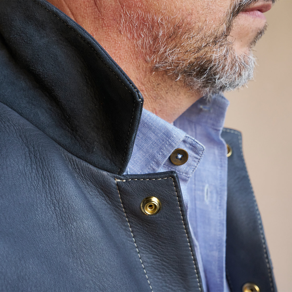 No.210 Dean Jacket | Deerskin Indigo