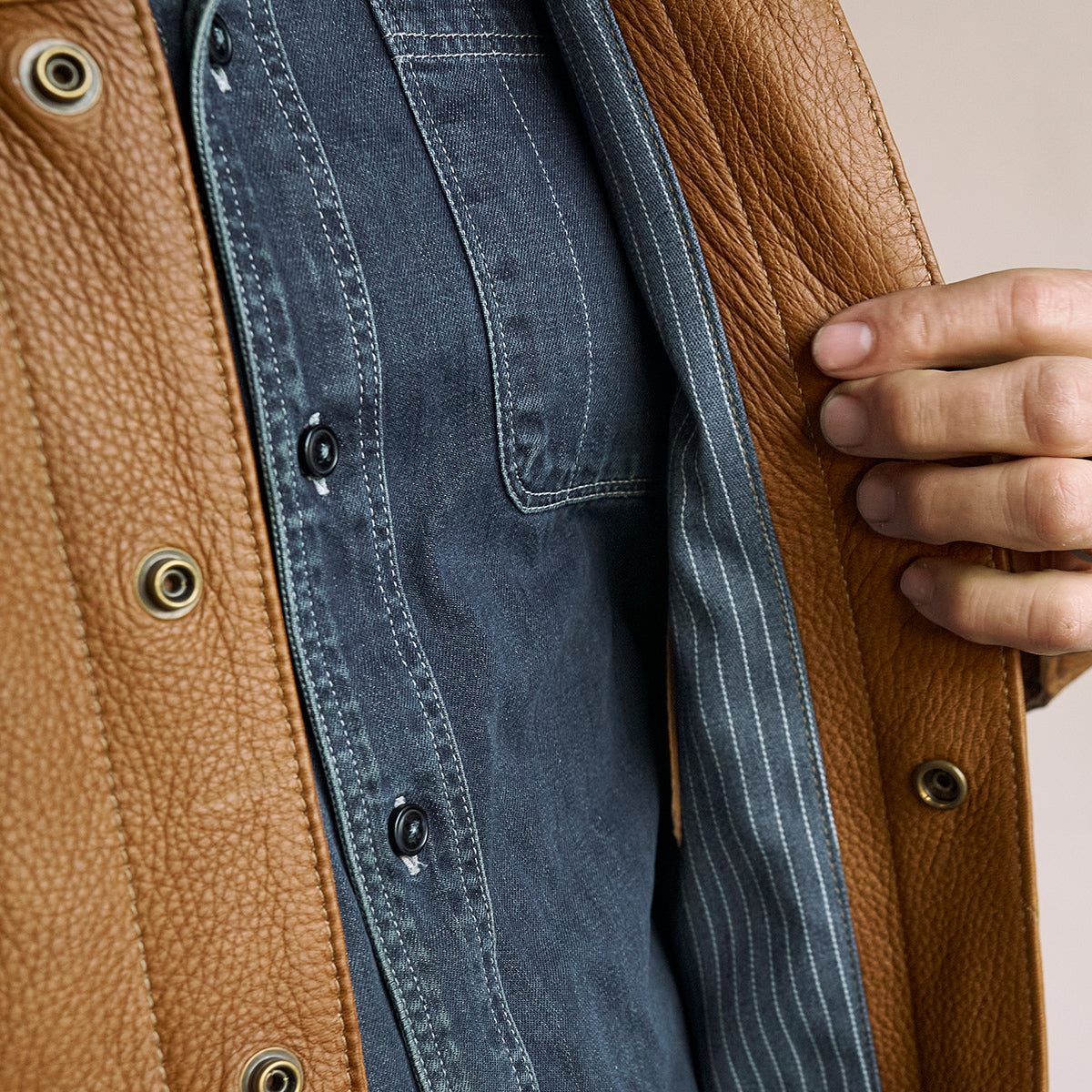 No.210 Dean Jacket | LE Deerskin Tan