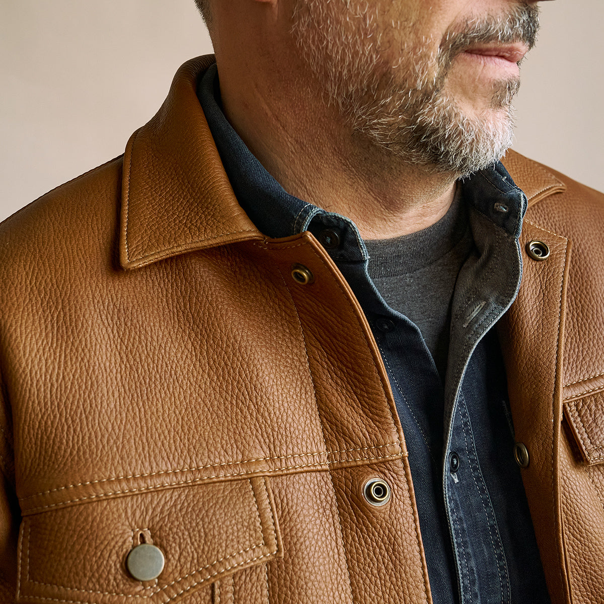 No.210 Dean Jacket | LE Deerskin Tan