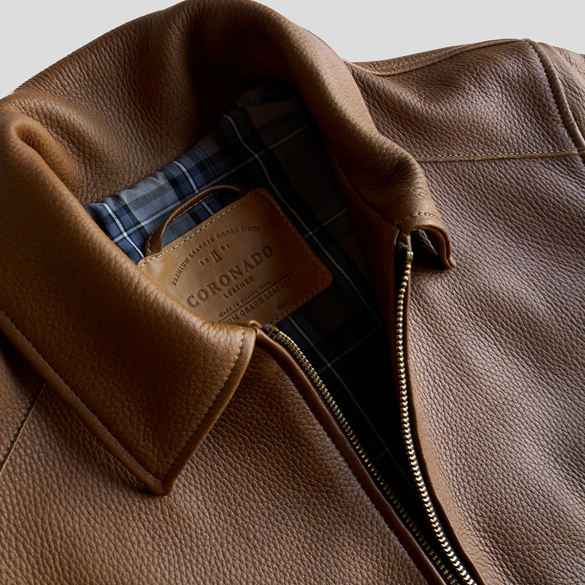 No.320 Garrison Jacket | Italian Deerskin Brown