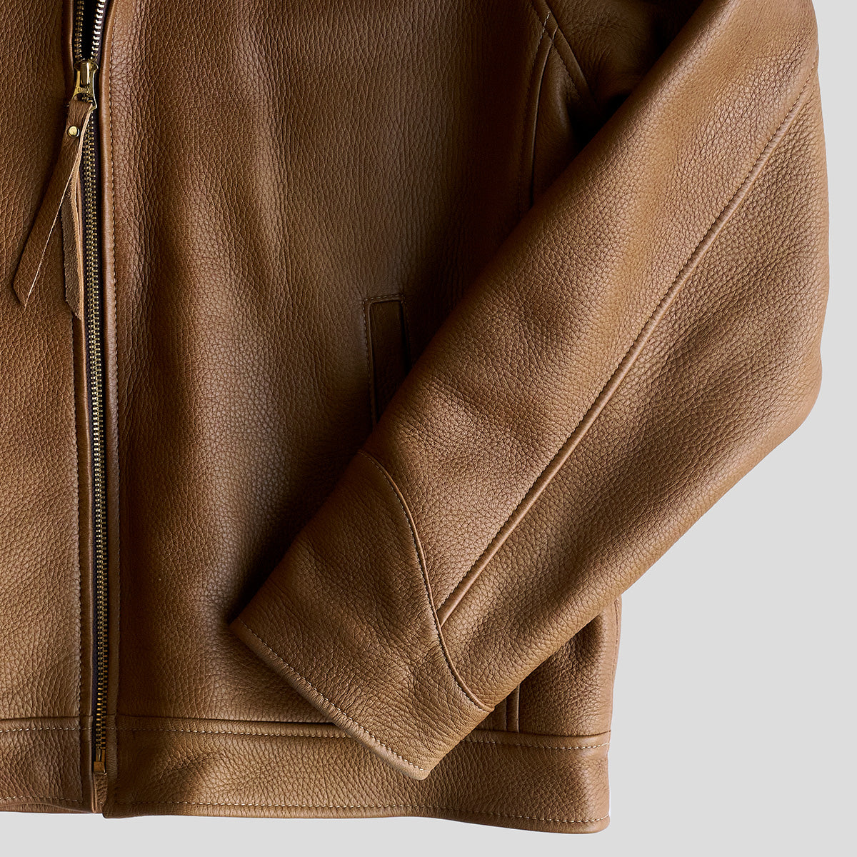 No.320 Garrison Jacket | Italian Deerskin Brown