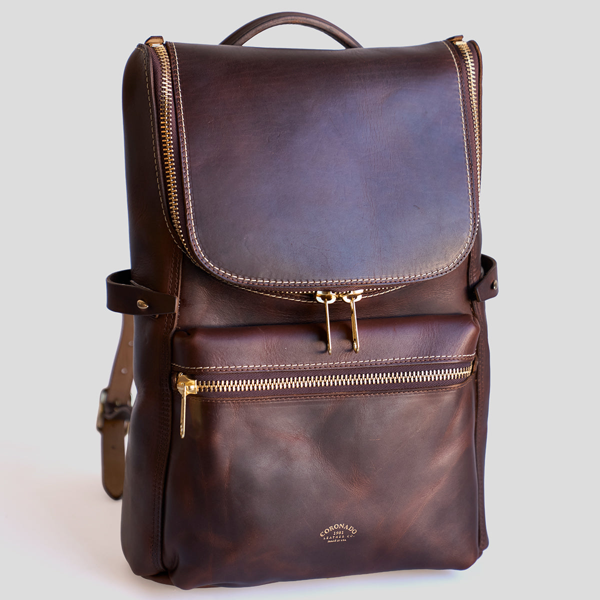 No.755 Top-Zip Backpack | Americana Brown