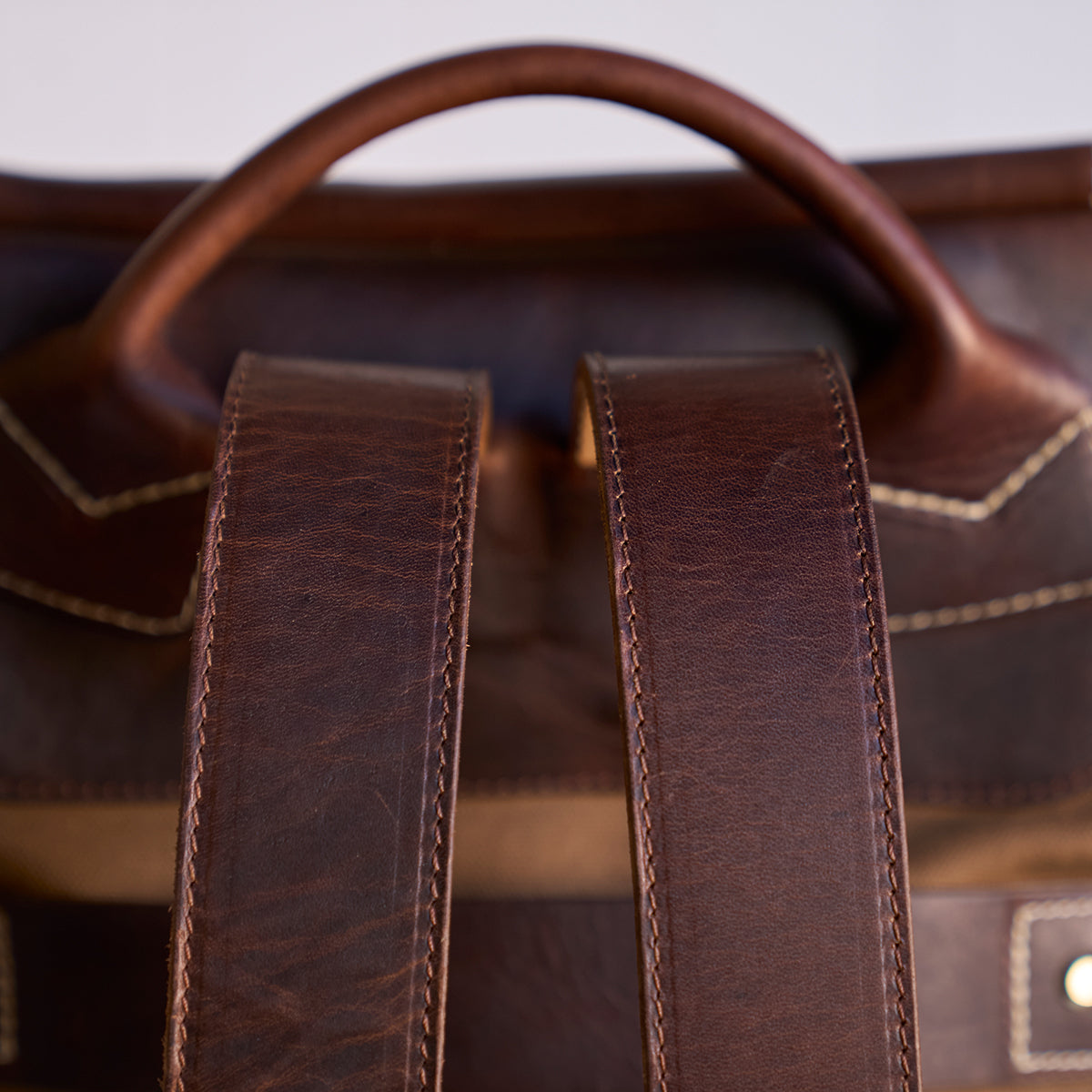 No.755 Top-Zip Backpack | Americana Brown