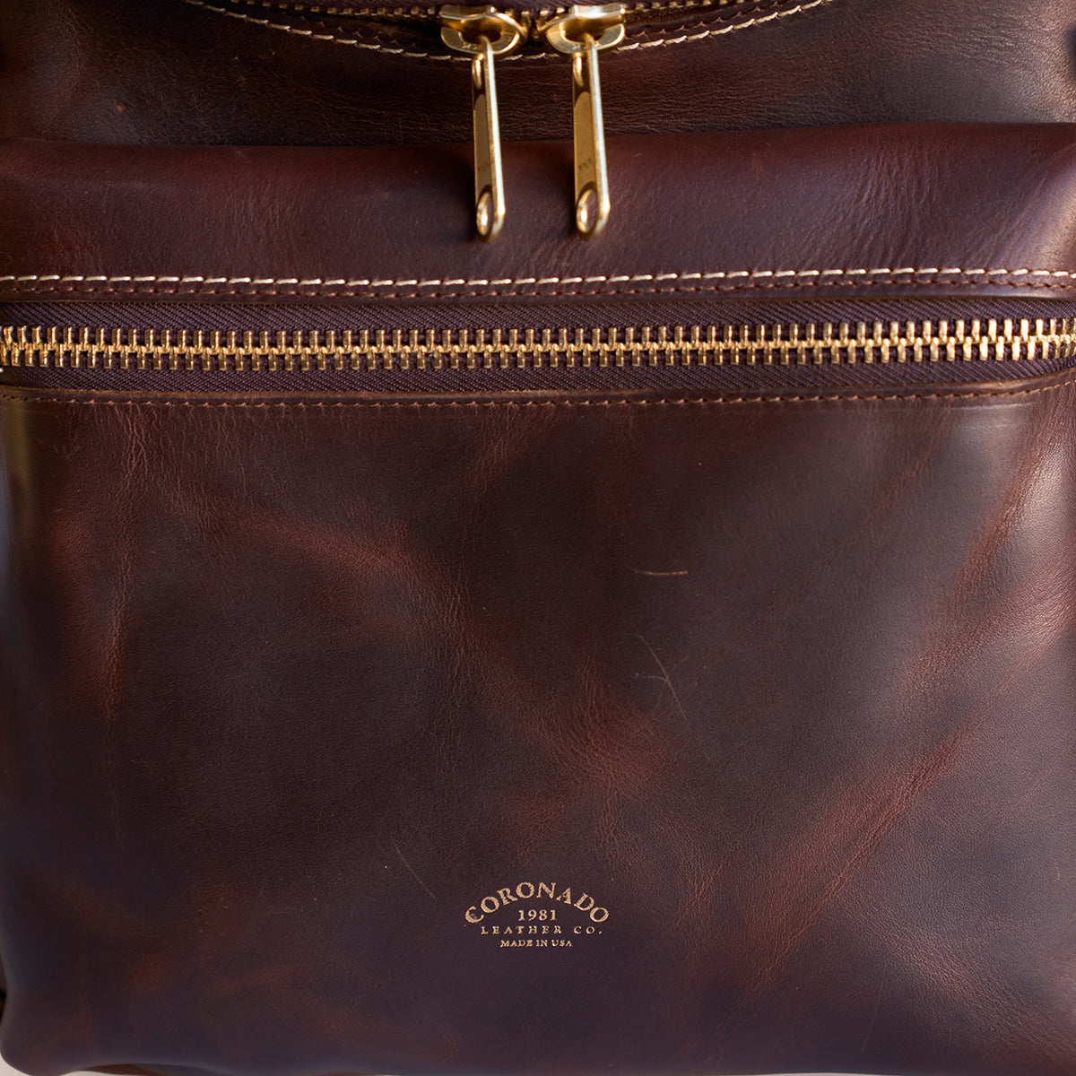 No.755 Top-Zip Backpack | Americana Brown