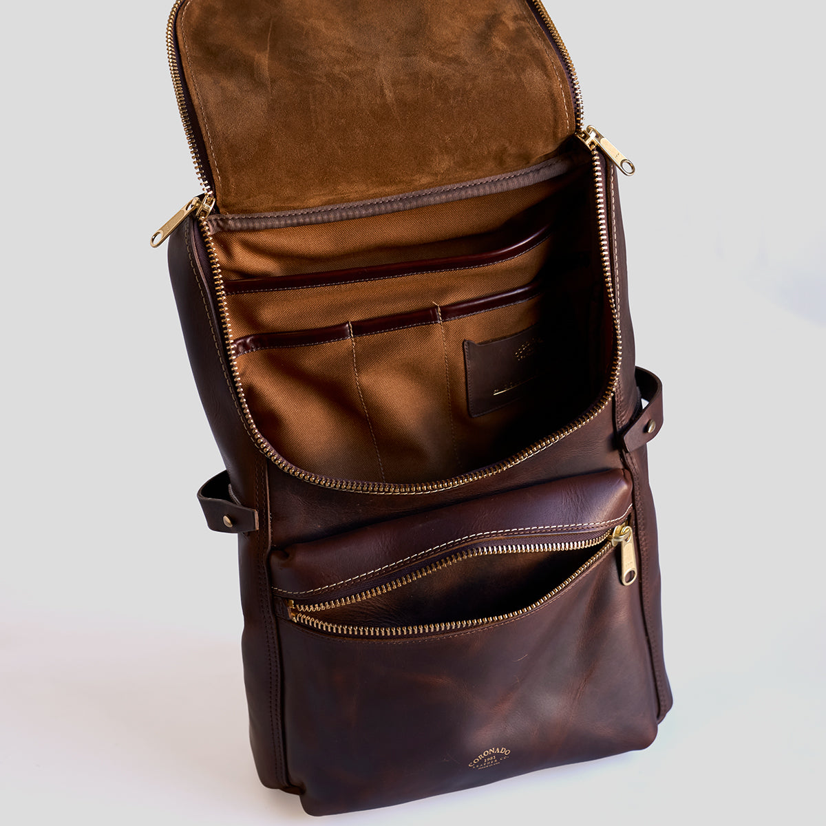 No.755 Top-Zip Backpack | Americana Brown