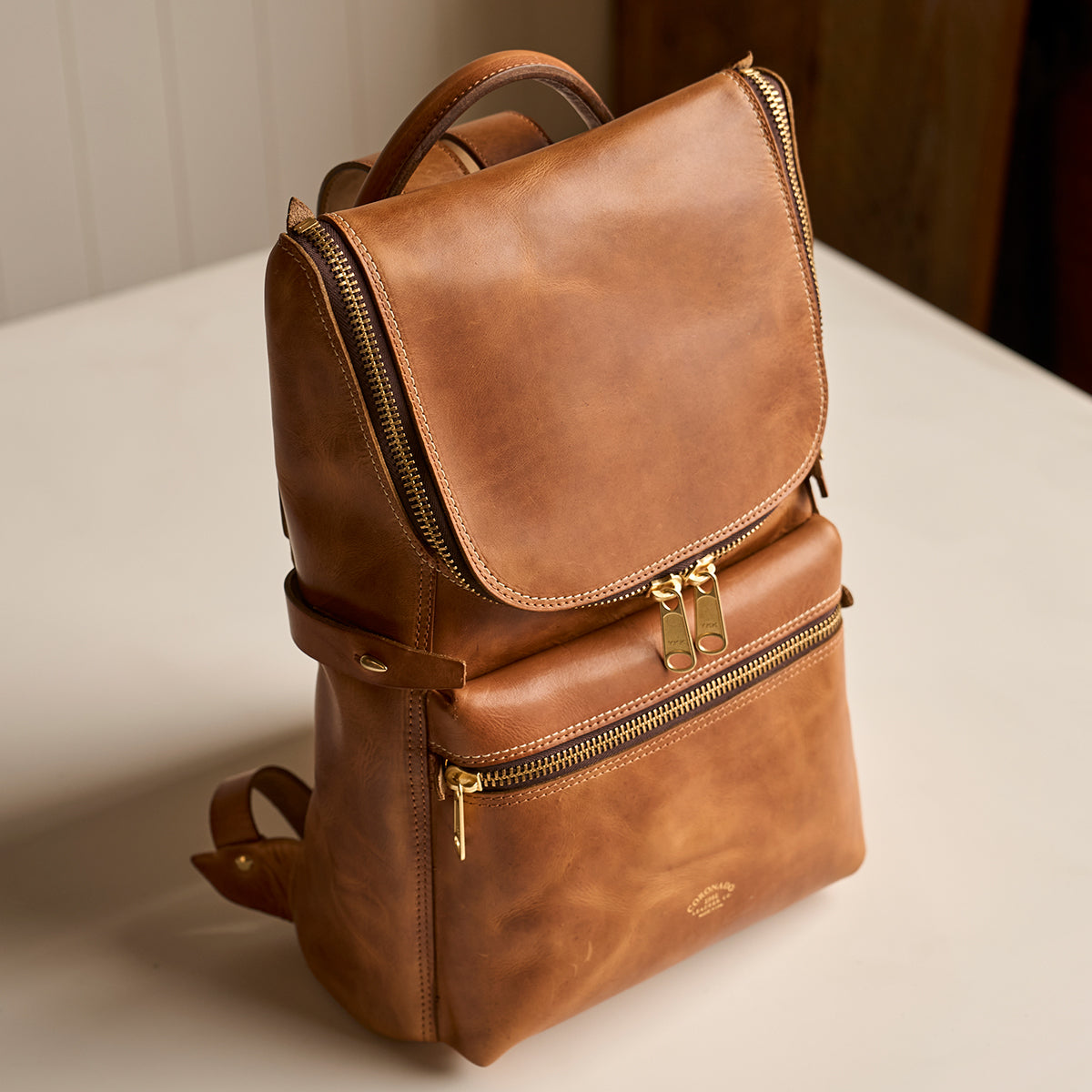 No.755 Top-Zip Backpack | Americana Natural