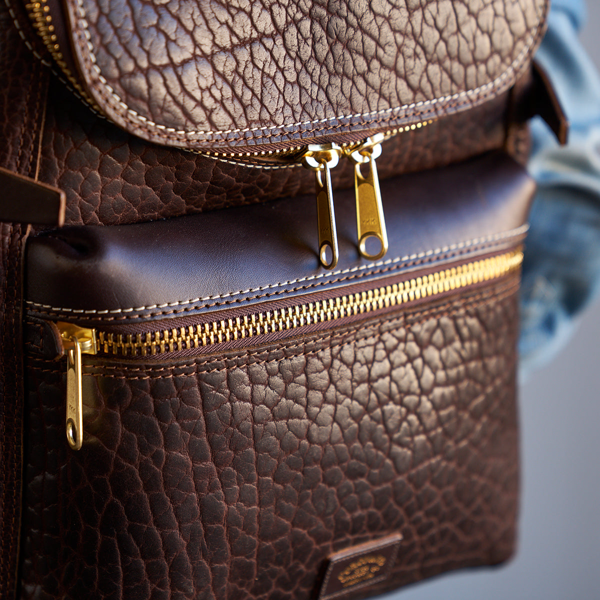 No.755 Top-Zip Backpack | Bison Brown