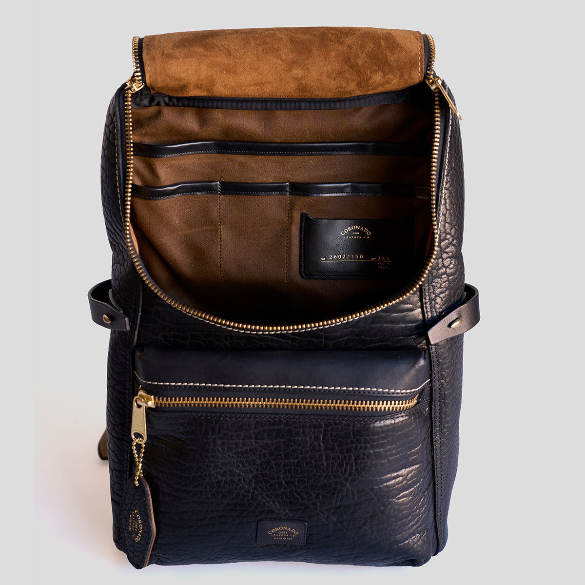No.755 Top-Zip Backpack | Bison Black