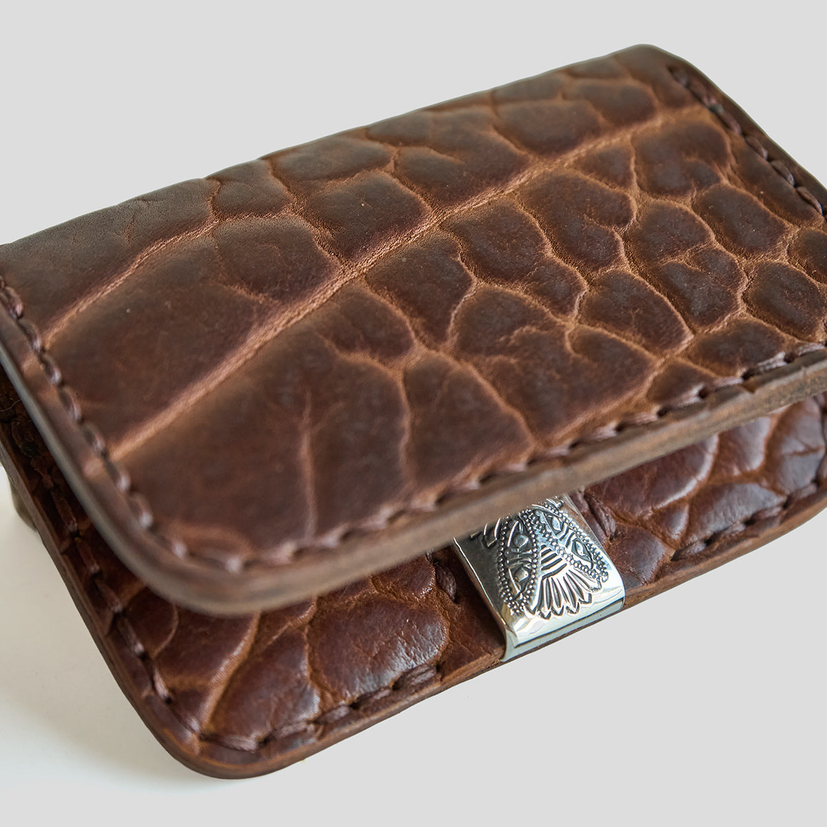No.14 Heritage Silver Clip Wallet | Walnut Bison
