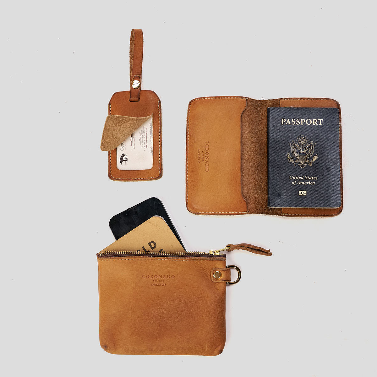Essex Stone-Washed Passport & Notes Wallet #92
