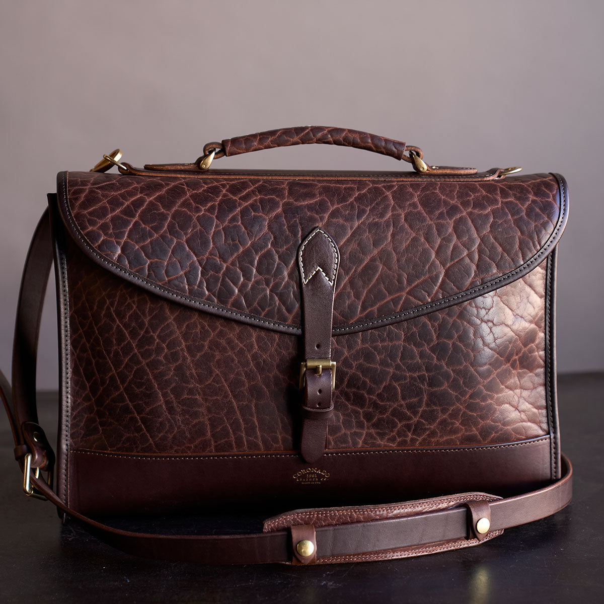 No.970 CO Executive Briefcase | Bison Brown