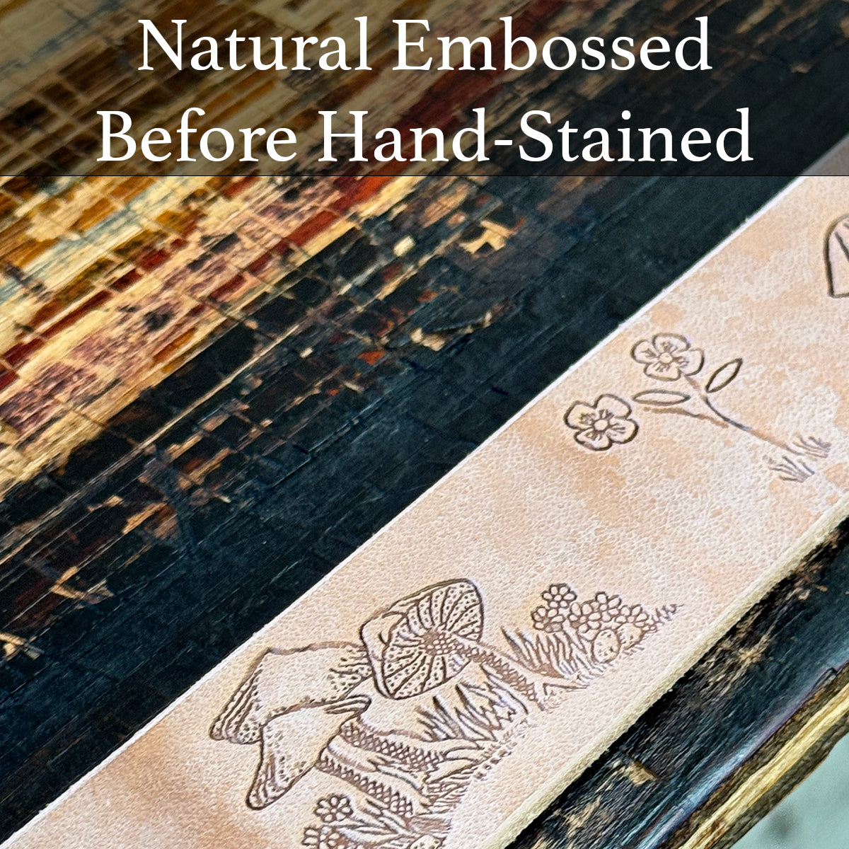 No.795 Vintage Embossed Belt | Mushroom