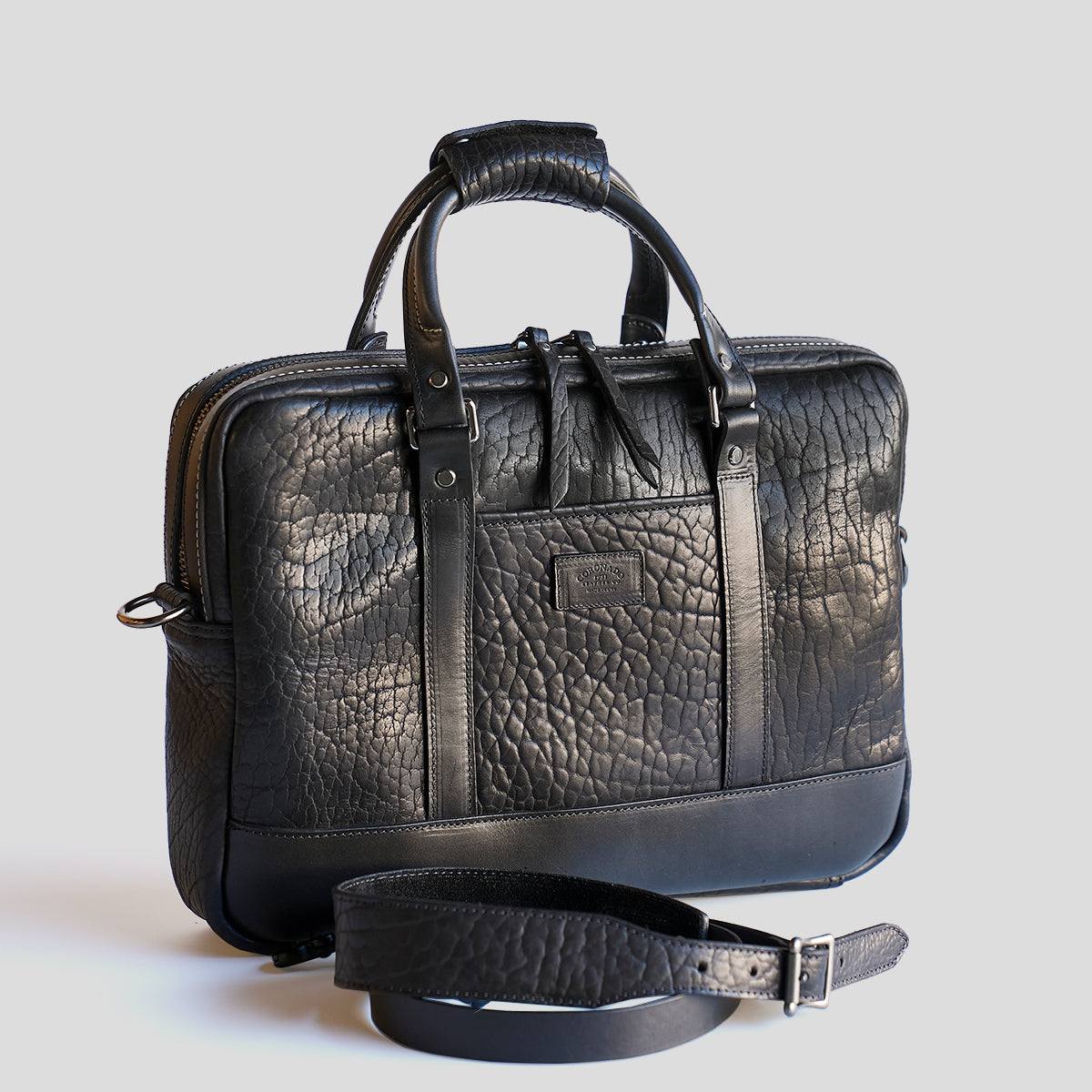 No.551 Bison Slim Briefcase | Black