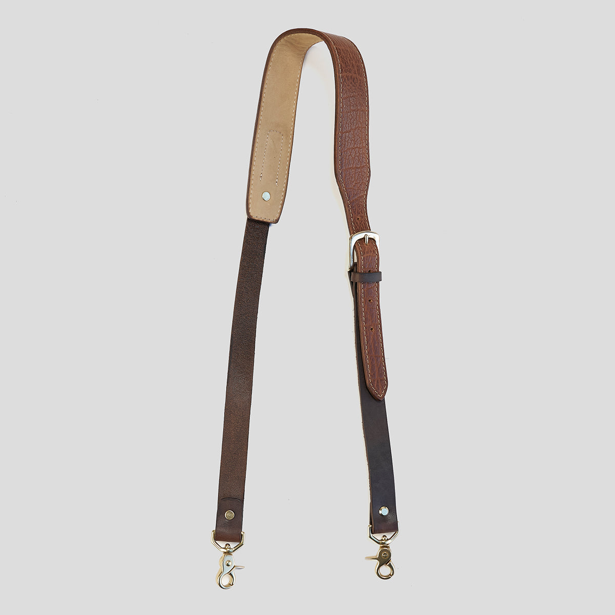 No.800 Guitar Strap | Brown Latigo & Bison
