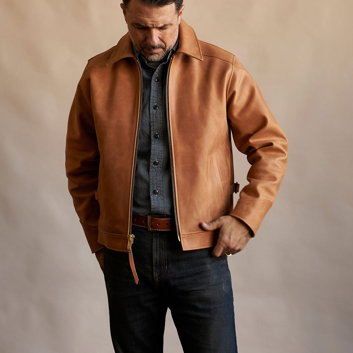 No.320 Garrison Jacket | Vintage Horsehide Tan