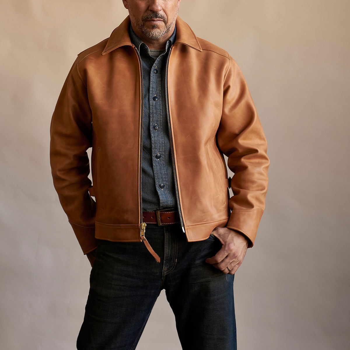 No.320 Garrison Jacket | Vintage Horsehide Tan