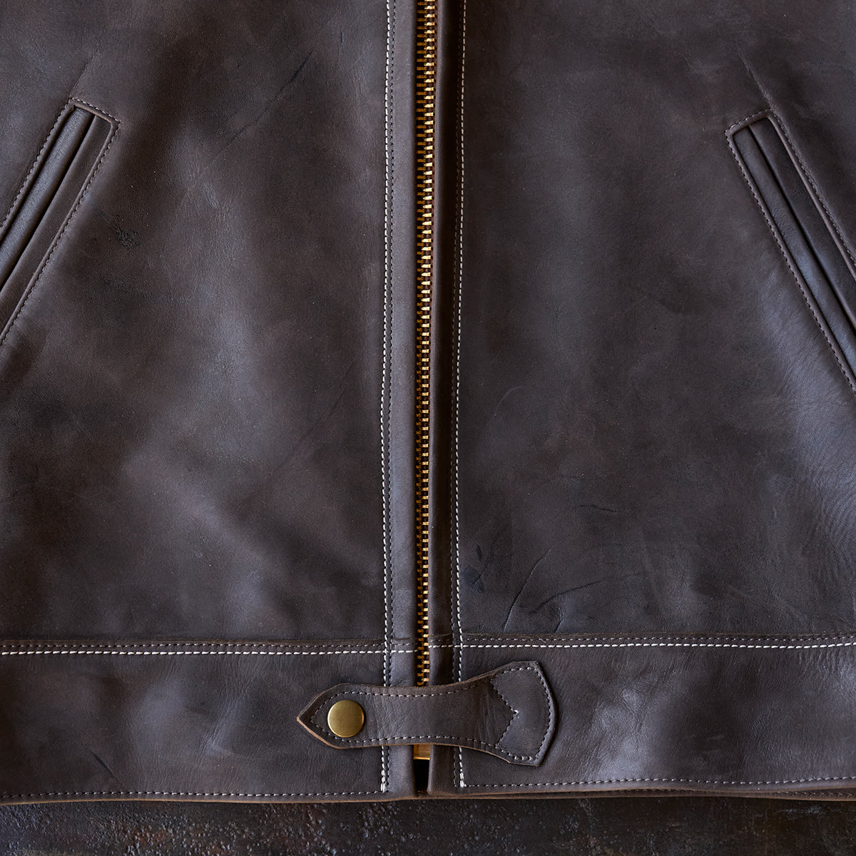 No.69 Union Jacket | Olive-Tanned Horsehide (Wenge)