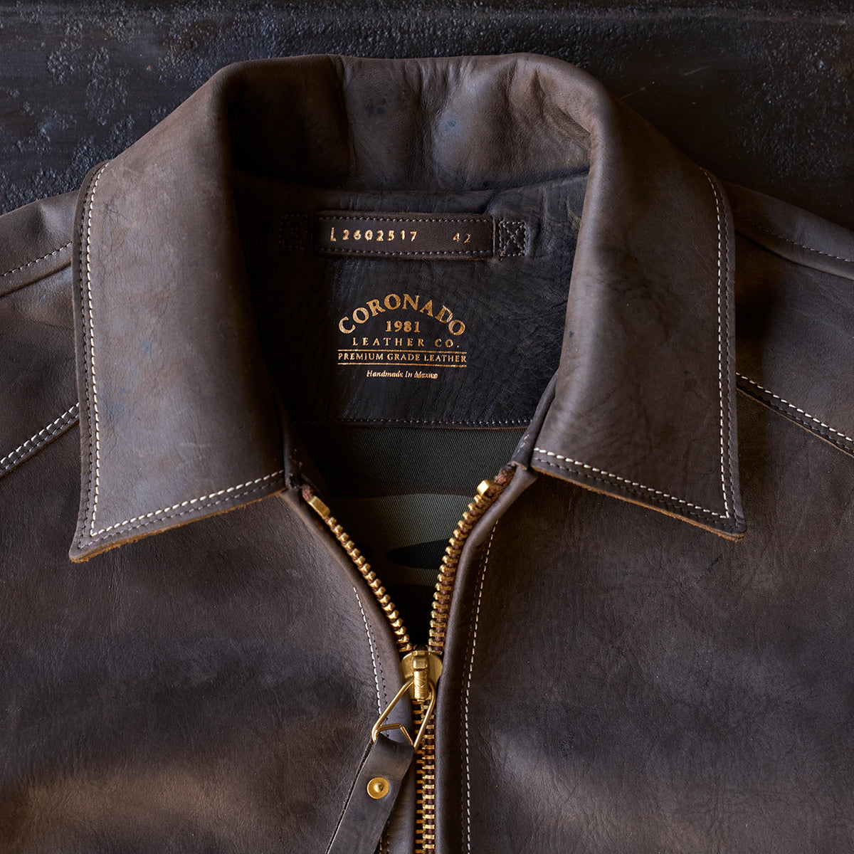No.69 Union Jacket | Olive-Tanned Horsehide (Wenge)