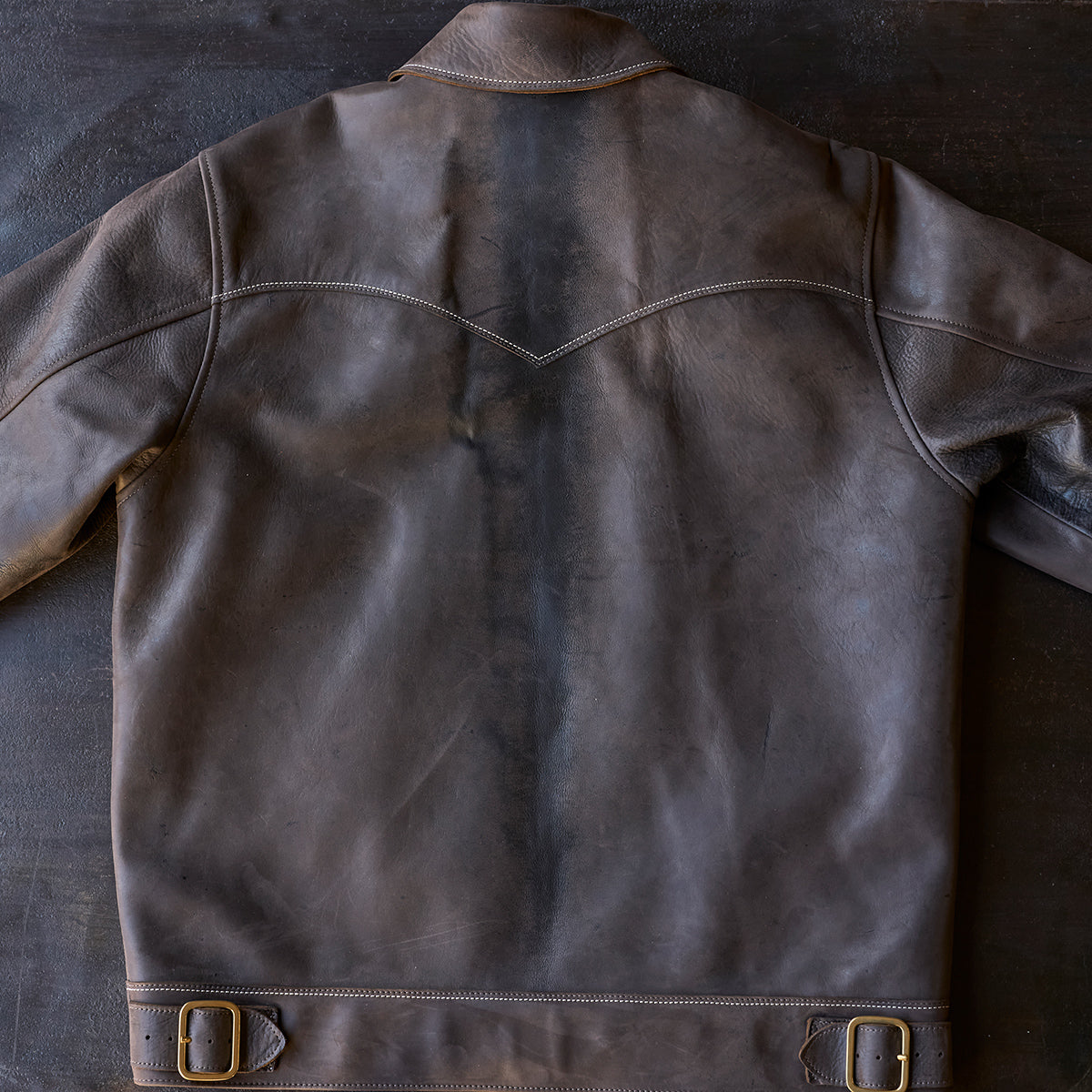 No.69 Union Jacket | Olive-Tanned Horsehide (Wenge)