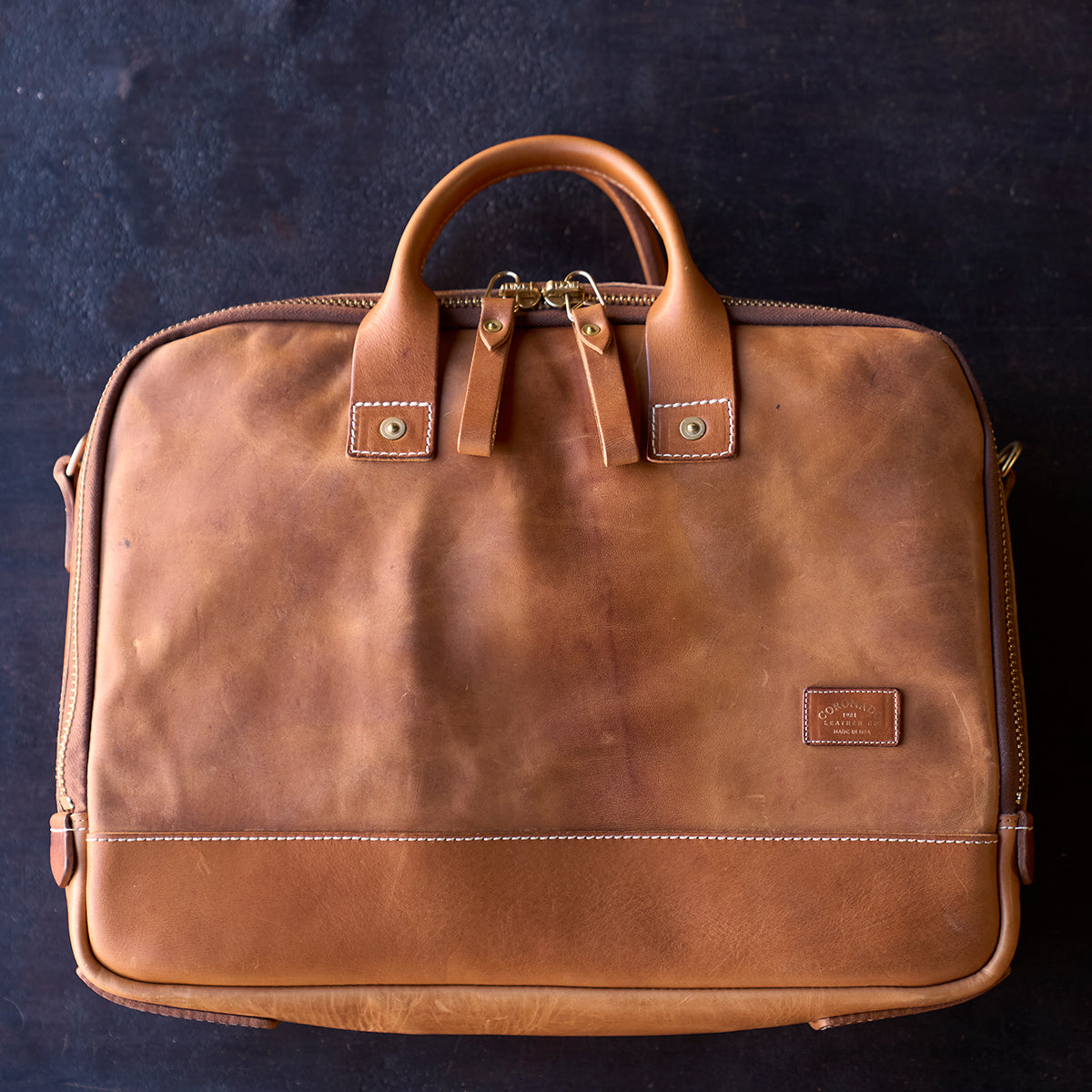 No.545 Natural SD Briefcase | Horween® Horsehide & Latigo