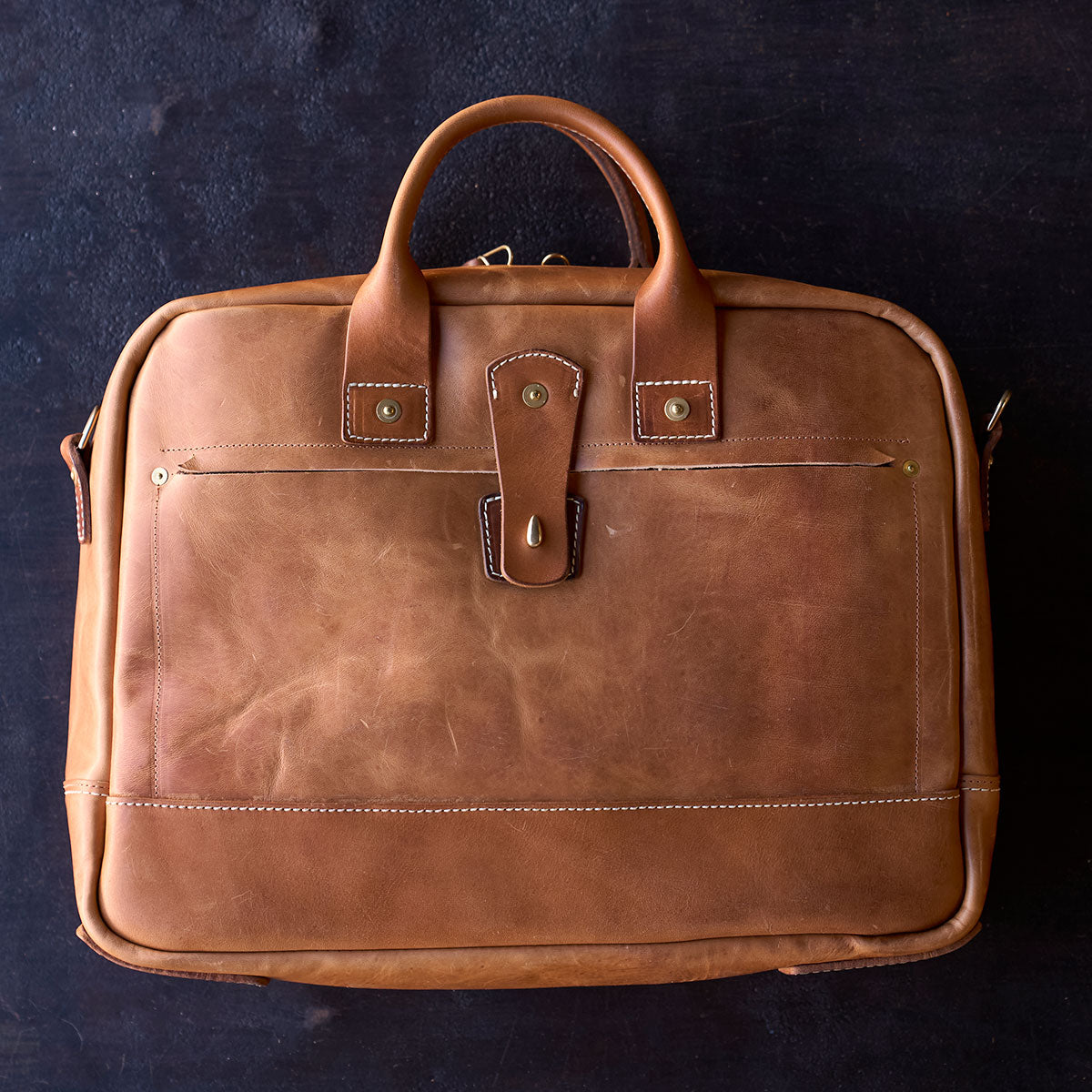 No.545 Natural SD Briefcase | Horween® Horsehide & Latigo