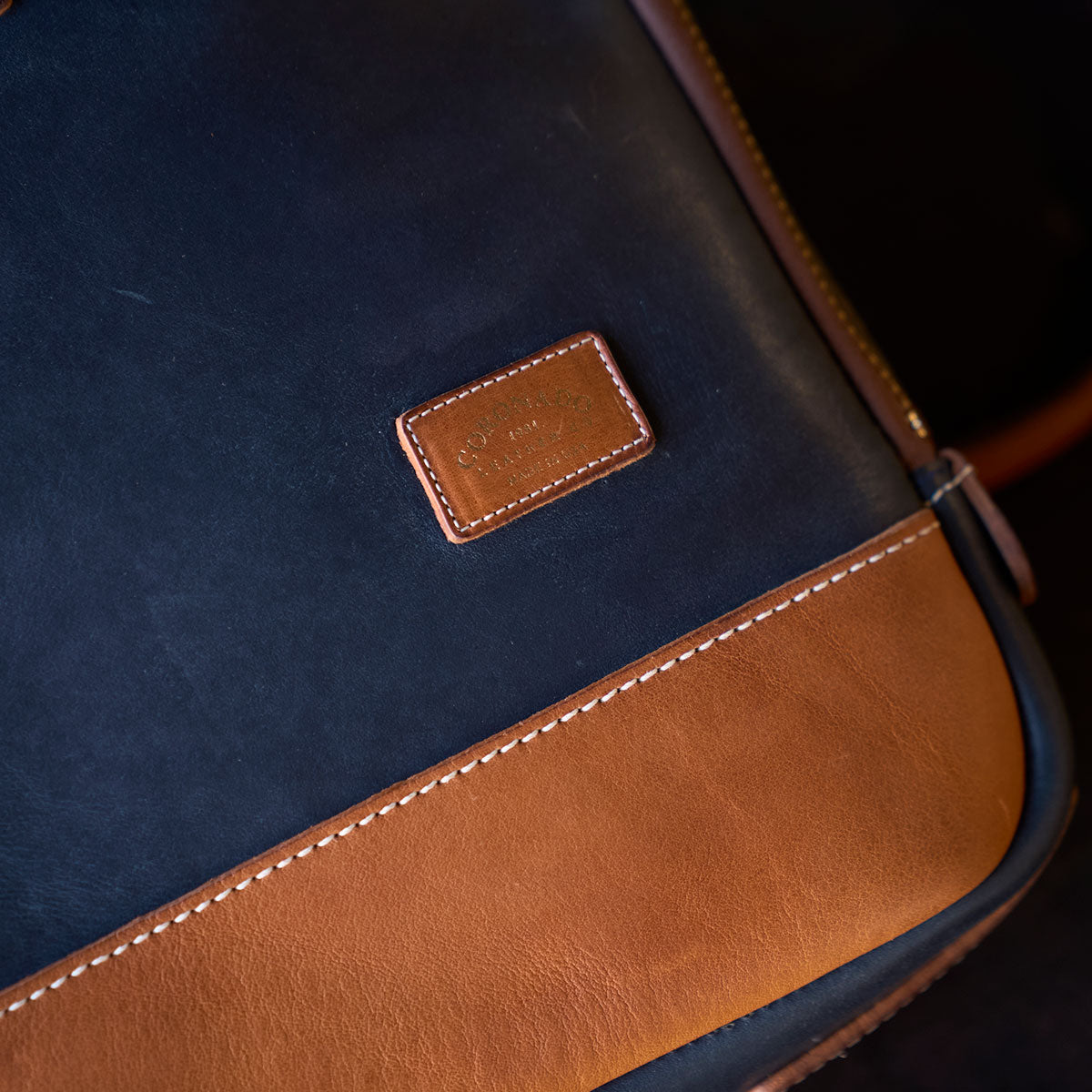 No.545 SD Briefcase | Horween® Indigo & Tan