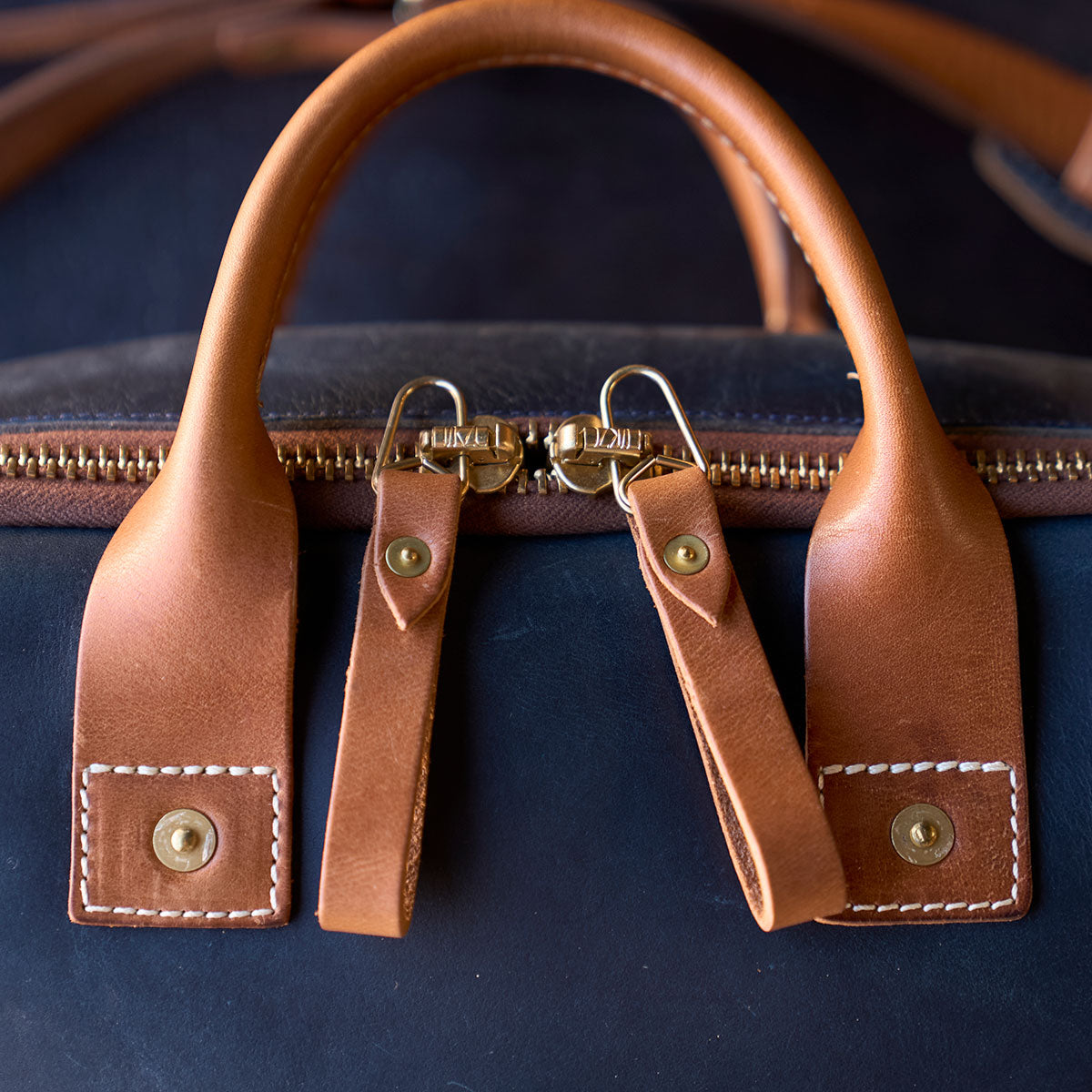 No.545 SD Briefcase | Horween® Indigo & Tan