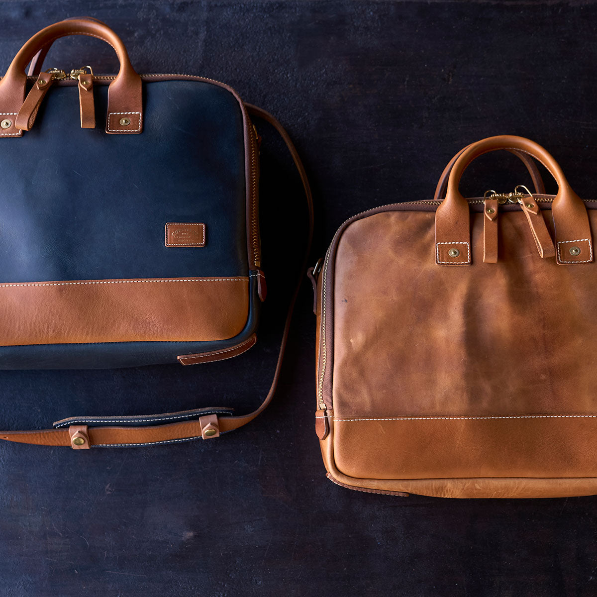No.545 Natural SD Briefcase | Horween® Horsehide & Latigo