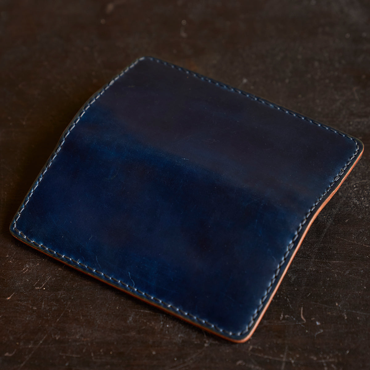 No.830 Horween® Shell Cordovan Long Wallet | Navy