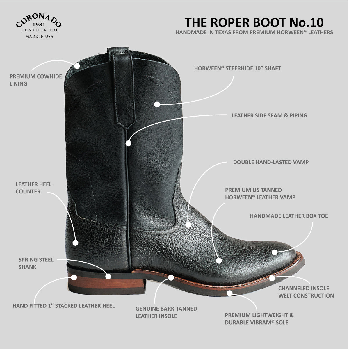 Roper Boot No.10  | Horween Steerhide  LE