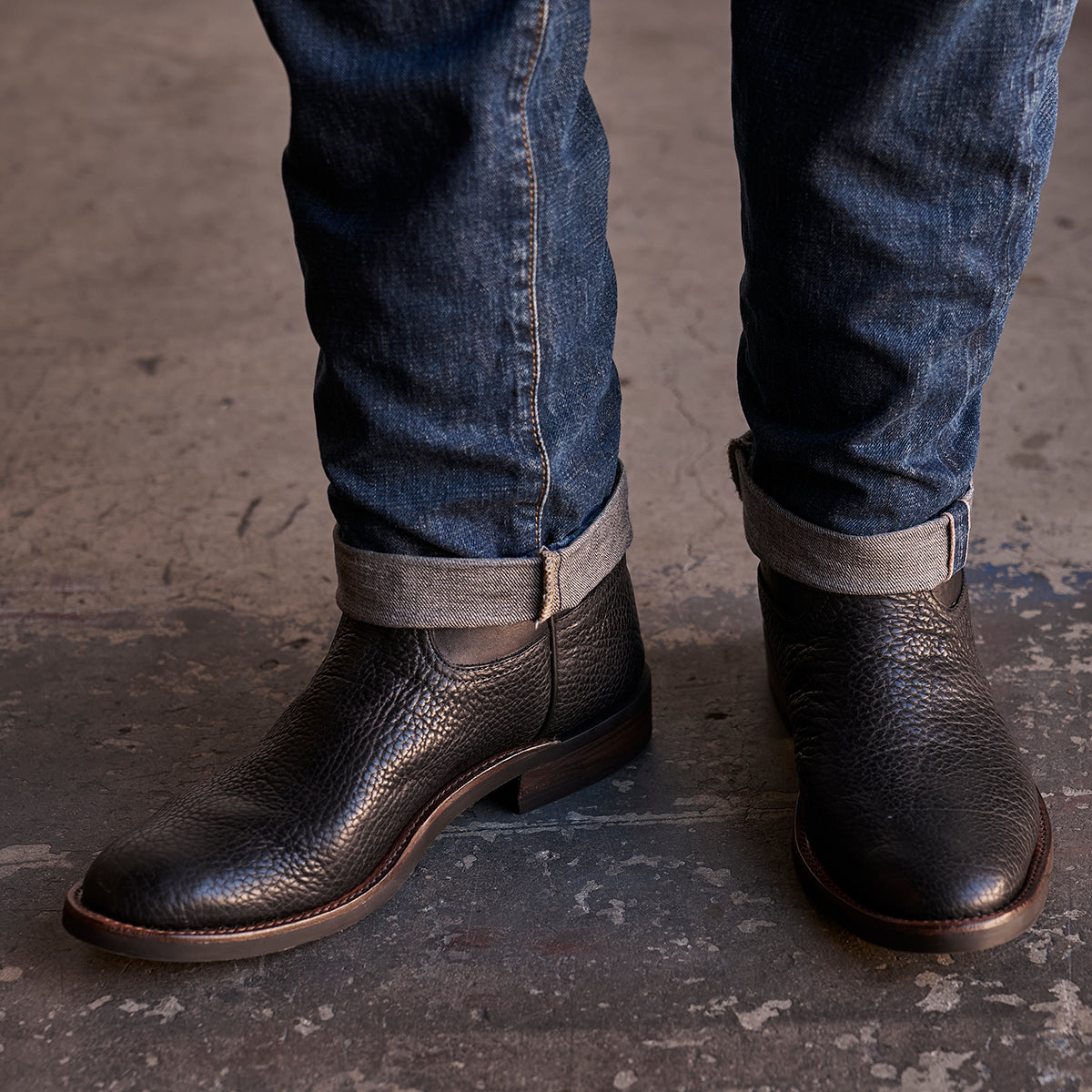 Roper Boot No.10 | Horween® Black Bison (PRE-ORDER)