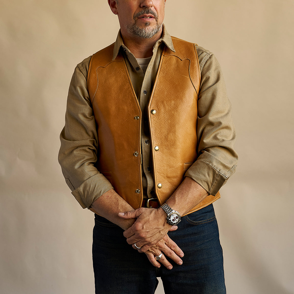 No.169 Garrison Vest | LE Stagecoach Tan